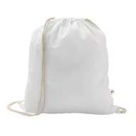   Saculet cu snur, 2502E14907, Everestus, 370 x 410 mm, Bumbac, Poliester, Alb