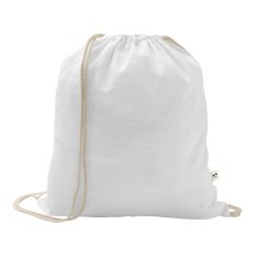   Saculet cu snur, 2502E14907, Everestus, 370 x 410 mm, Bumbac, Poliester, Alb