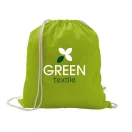 Saculet cu snur, 2502E14916, Everestus, 370 x 410 mm, Bumbac, Poliester, Verde deschis