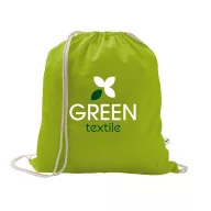   Saculet cu snur, 2502E14916, Everestus, 370 x 410 mm, Bumbac, Poliester, Verde deschis