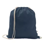   Saculet cu snur, 2502E14908, Everestus, 370 x 410 mm, Bumbac, Poliester, Albastru marin