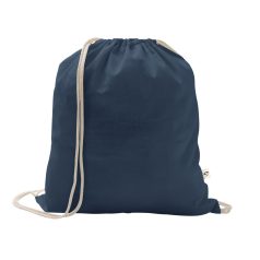   Saculet cu snur, 2502E14908, Everestus, 370 x 410 mm, Bumbac, Poliester, Albastru marin