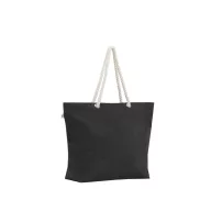   Geanta de plaja, Everestus, 2601E13349, 550x390x150 mm, Bumbac, Poliester, Negru