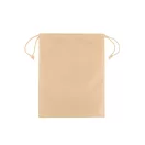 Saculet rucsac cu snur, Everestus, 2610E17921, 250x320 mm, Material netesut, Maro deschis