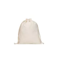   Saculet rucsac cu snur, Everestus, 2610E17930, 250x320 mm, Bumbac, Natur deschis