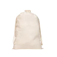   Saculet rucsac cu snur, Everestus, 2610E17929, 300x470 mm, Bumbac, Natur deschis