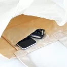 Sacosa cu buzunar interior si manere de 65 cm, Everestus, 20IAN1960, Natur, Bumbac