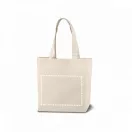 Sacosa cu buzunar interior si manere de 65 cm, Everestus, 20IAN1960, Natur, Bumbac