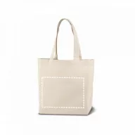   Sacosa cu buzunar interior si manere de 65 cm, Everestus, 20IAN1960, Natur, Bumbac