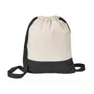   Saculet din bumbac 100% in 2 nuante, inchidere cu snur, Everestus, 8IA19044, negru
