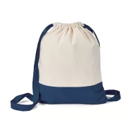   Saculet din bumbac 100% in 2 nuante, inchidere cu snur, Everestus, 8IA19045, albastru