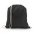 Drawstring bag, 100% cotton, Black