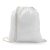 Drawstring bag, 100% cotton, White