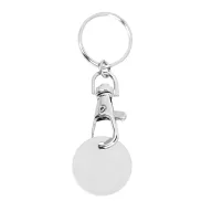  Breloc cu fisa, Everestus, 2601E13448, 80x25x2 mm, Metal, Argintiu