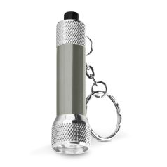   Breloc lanterna cu 3 leduri, Everestus, KR0443, aluminiu, gri