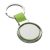 Breloc rotund, Everestus, KR0476, piele ecologica, metal, verde