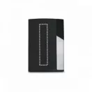 Portcard din metal si piele ecologica, Everestus, PPE08, negru, 95x65x13 mm