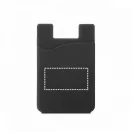 Suport portcard pentru telefon, Everestus, STT153, silicon, negru