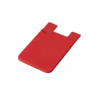   Suport portcard pentru telefon, Everestus, STT155, silicon, rosu