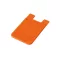 Suport portcard pentru telefon, Everestus, STT157, silicon, portocaliu