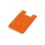 Suport portcard pentru telefon, Everestus, STT157, silicon, portocaliu