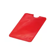   Portcard cu protectie RFID, 92x63 mm, pentru un singur card, Everestus, 20FEB0414, Aluminiu, Rosu