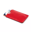 Portcard cu protectie RFID, 92x63 mm, pentru un singur card, Everestus, 20FEB0414, Aluminiu, Rosu