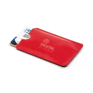   Portcard cu protectie RFID, 92x63 mm, pentru un singur card, Everestus, 20FEB0414, Aluminiu, Rosu
