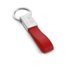 Breloc Everestus, KR0484, piele ecologica, metal, rosu