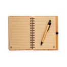 Agenda B6 cu pagini dictando, Everestus, ND01, bambus, natur