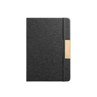   Agenda cu elastic, Everestus, 2610E18695, A5, Dictando, 146x210 mm, Hartie (carton), Textil, Bambus, Negru