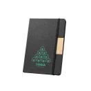 Agenda cu elastic, Everestus, 2610E18695, A5, Dictando, 146x210 mm, Hartie (carton), Textil, Bambus, Negru