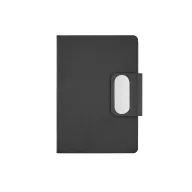   Agenda cu pix, coperta magnetica, Everestus, 2610E18674, A5, Dictando, 220x195x23 mm, Poliuretan, Otel inoxidabil, Negru