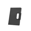 Agenda cu pix, coperta magnetica, Everestus, 2610E18674, A5, Dictando, 220x195x23 mm, Poliuretan, Otel inoxidabil, Negru