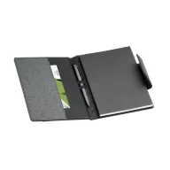   Carnetel cu inchidere magnetica si buzunar exterior, 80 pagini, Everestus, RL, piele ecologica si poliester fabric, gri inchis