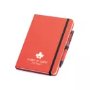 Set pix si agenda A5 cu pagini veline, Everestus, BL04, piele ecologica, rosu