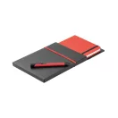 Set pix si agenda A5 cu pagini veline, Everestus, BL04, piele ecologica, rosu