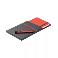   Set pix si agenda A5 cu pagini veline, Everestus, BL04, piele ecologica, rosu