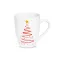 Cana cu motive de Craciun, 350 ml, ø83x105 mm, Everestus, 20SEP0671, Ceramica, Rosu