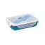 Caserola ermetica retractabila, 21MAR1247, 640 ml, Everestus, 170x110x66 mm, Silicon, Polipropilena, Albastru
