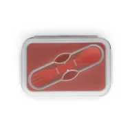   Caserola ermetica retractabila, 21MAR1249, 640 ml, Everestus, 170x110x66 mm, Silicon, Polipropilena, Rosu