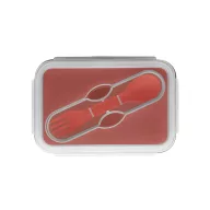   Caserola ermetica retractabila, 21MAR1249, 640 ml, Everestus, 170x110x66 mm, Silicon, Polipropilena, Rosu