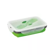   Caserola ermetica retractabila, 21MAR1250, 640 ml, Everestus, 170x110x66 mm, Silicon, Polipropilena, Verde