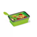 Caserola ermetica retractabila, 21MAR1250, 640 ml, Everestus, 170x110x66 mm, Silicon, Polipropilena, Verde