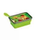 Caserola ermetica retractabila, 21MAR1250, 640 ml, Everestus, 170x110x66 mm, Silicon, Polipropilena, Verde