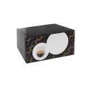 Set 2 cesti de cafea, Everestus, 20IAN1140, Transparent, Sticla