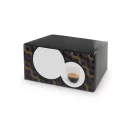 Set 2 cesti de cafea, Everestus, 20IAN1140, Transparent, Sticla
