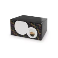   Set 2 cesti de cafea, Everestus, 20IAN1140, Transparent, Sticla