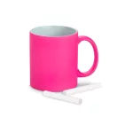 Cana ceramica 350 ml cu finisare neon mat, Everestus, 20IAN1148, Fuchsia