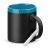 Cana 360 ml cu creta inclusa, 2401E15152, Everestus, ø81x96 mm, Ceramica, Albastru deschis